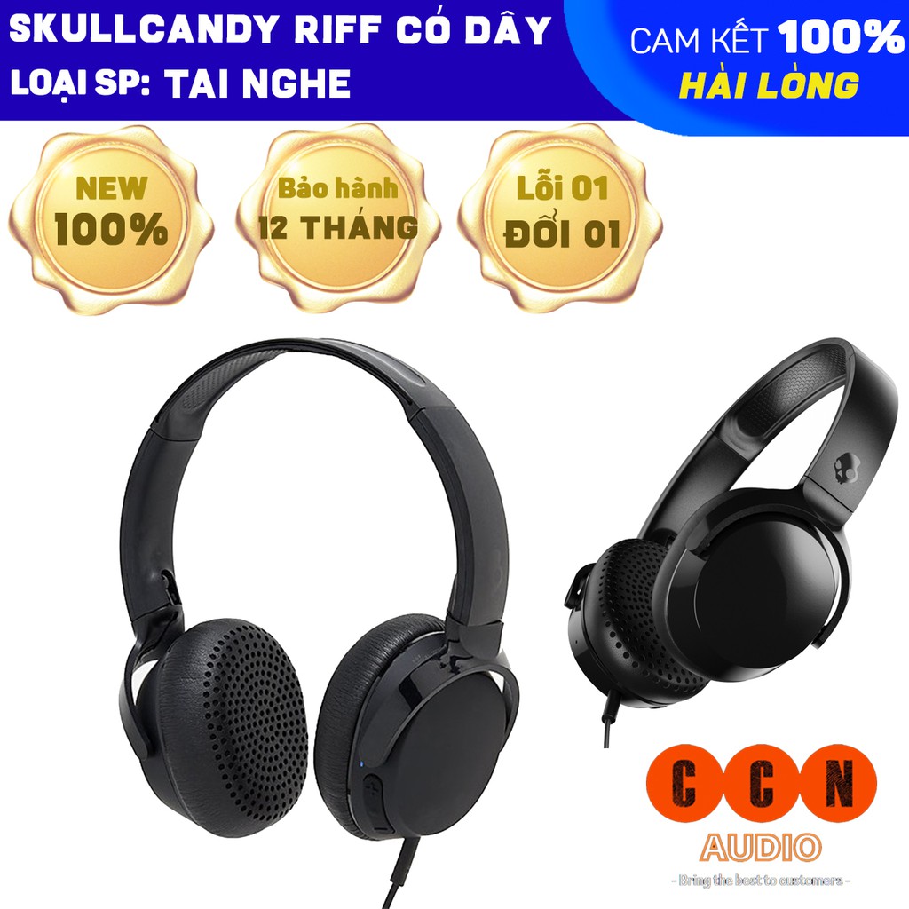 Tai nghe Fullsize Skullcandy Riff bass chắc, không bị lẫn âm