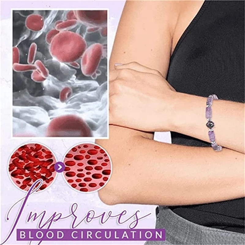 Vòng Tay Chuỗi Hạt Đá Thạch Anh Tím Hình Chữ Nhật Sáng Tạo Thanh Lọc Cơ Thể Giảm Mệt Mỏi Cho Nữ