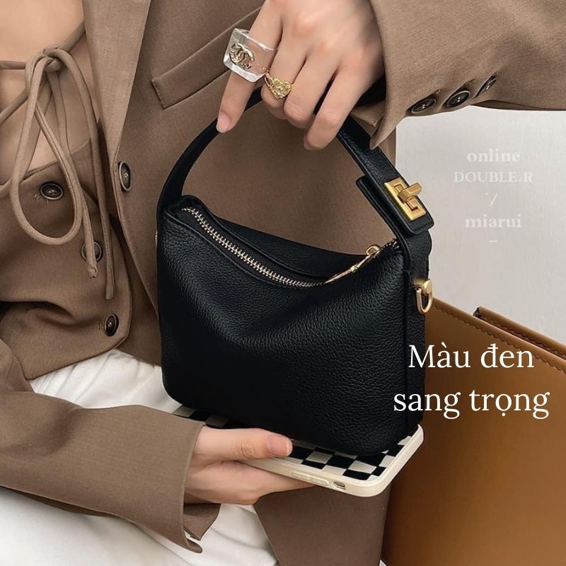 Túi xách nữ vuông có khóa ở dây sang chảnh hot trend 2022 JUMITO