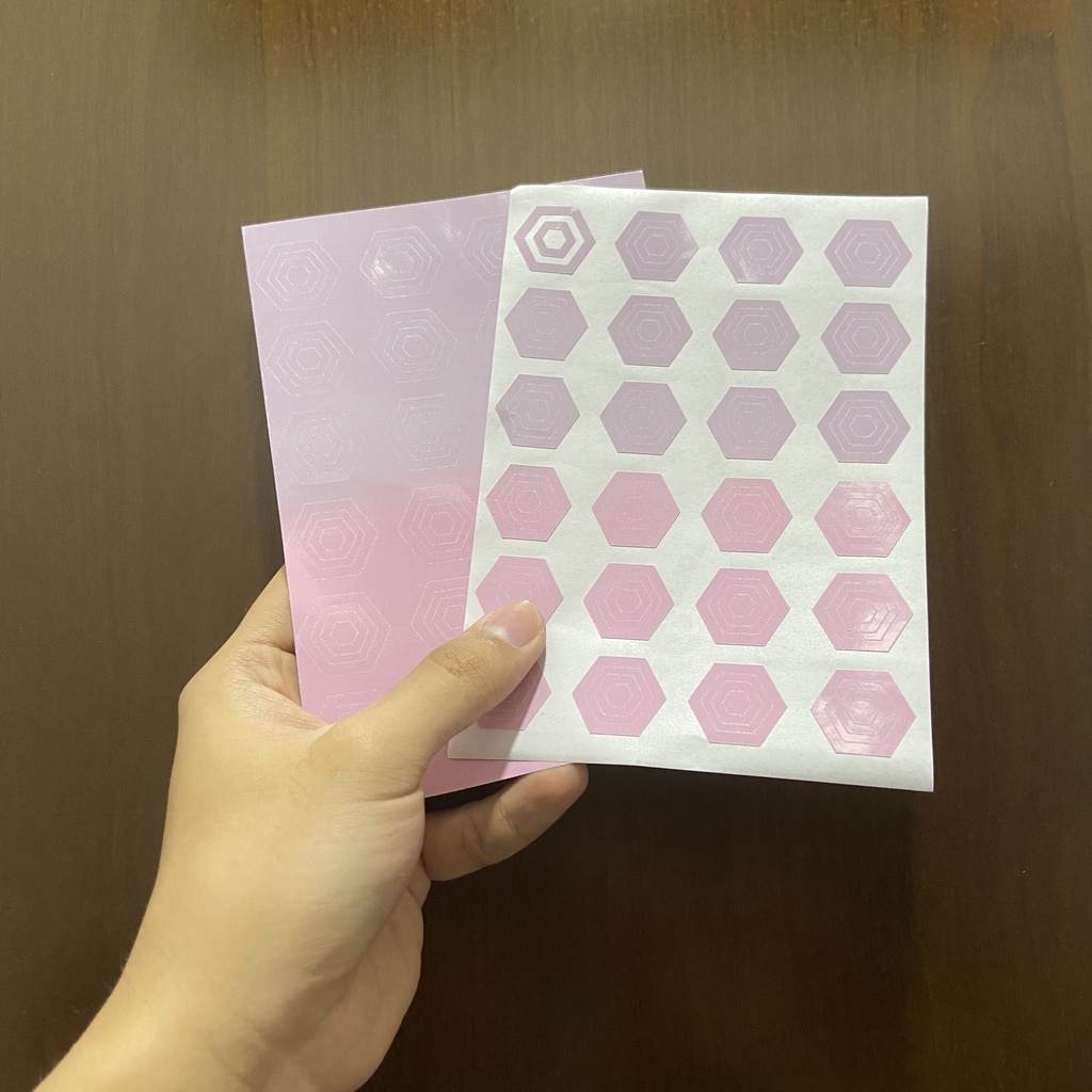 Hình dán LỤC GIÁC trang trí sổ tay, bullet journal, toploader, polaroid,..