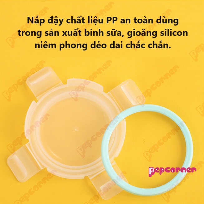 Hộp thủy tinh trữ đông, trữ đồ ăn dặm thức ăn cho bé 130ml dày dặn, có thể hấp nướng, dùng được trong lò vi sóng