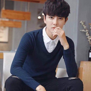 Áo Len Nam Cổ Tim Đẹp [ Ảnh Thật ]