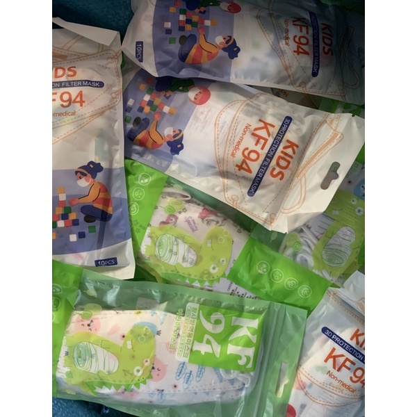 sét 10 khẩu trang 4D KF94 dày mịn đẹp