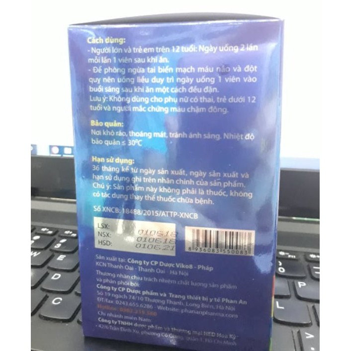 ✔️️️Lazine Extra Hoạt huyết dưỡng não thảo dược 100 Viên - Tăng Cường Máu Lên Não, ngăn cục máu đông