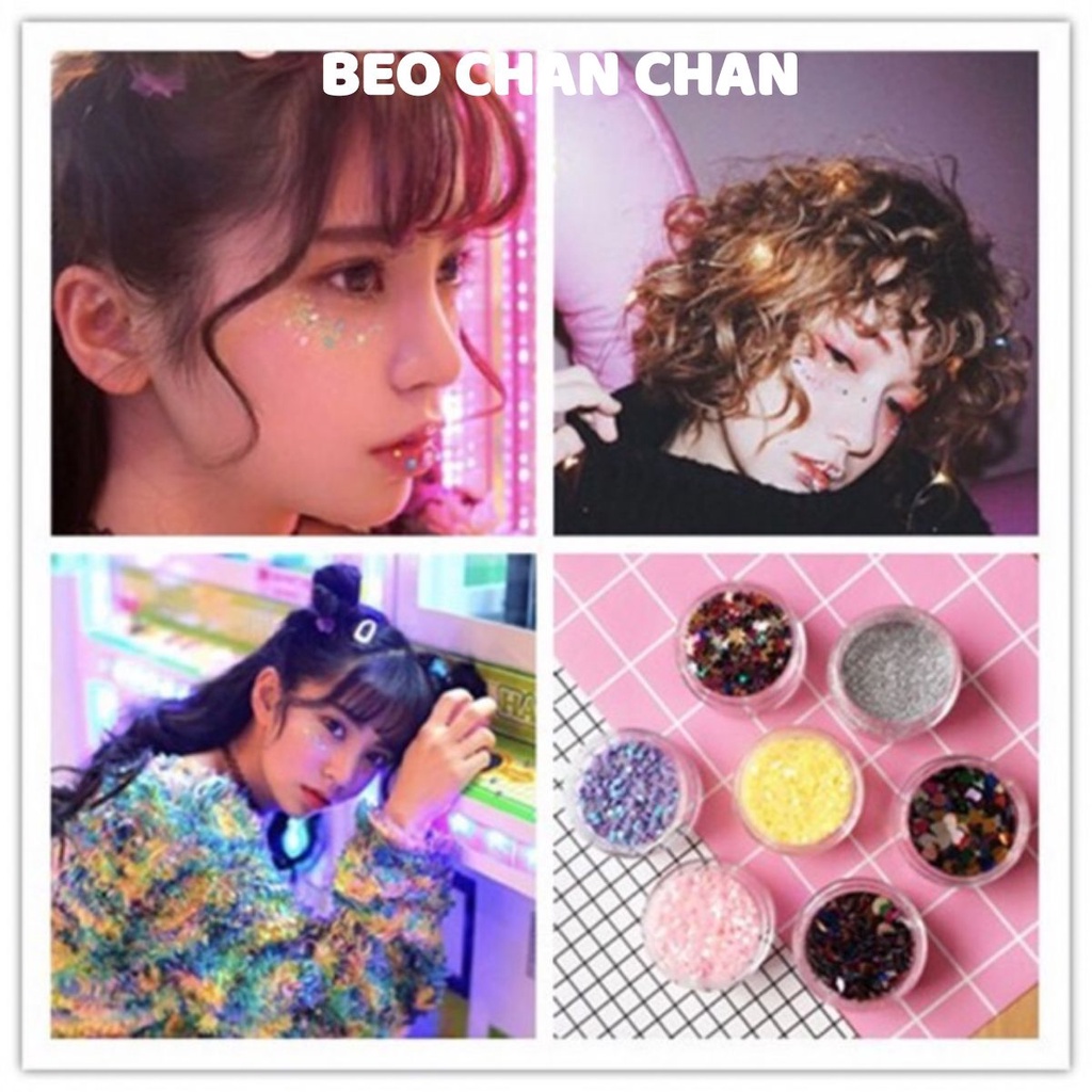 HẠT NHŨ MẮT TRANG ĐIỂM MẮT MÔI MÁ                 Phấn mắt kim tuyến KIRA KIRA lấp lánh trang điểm