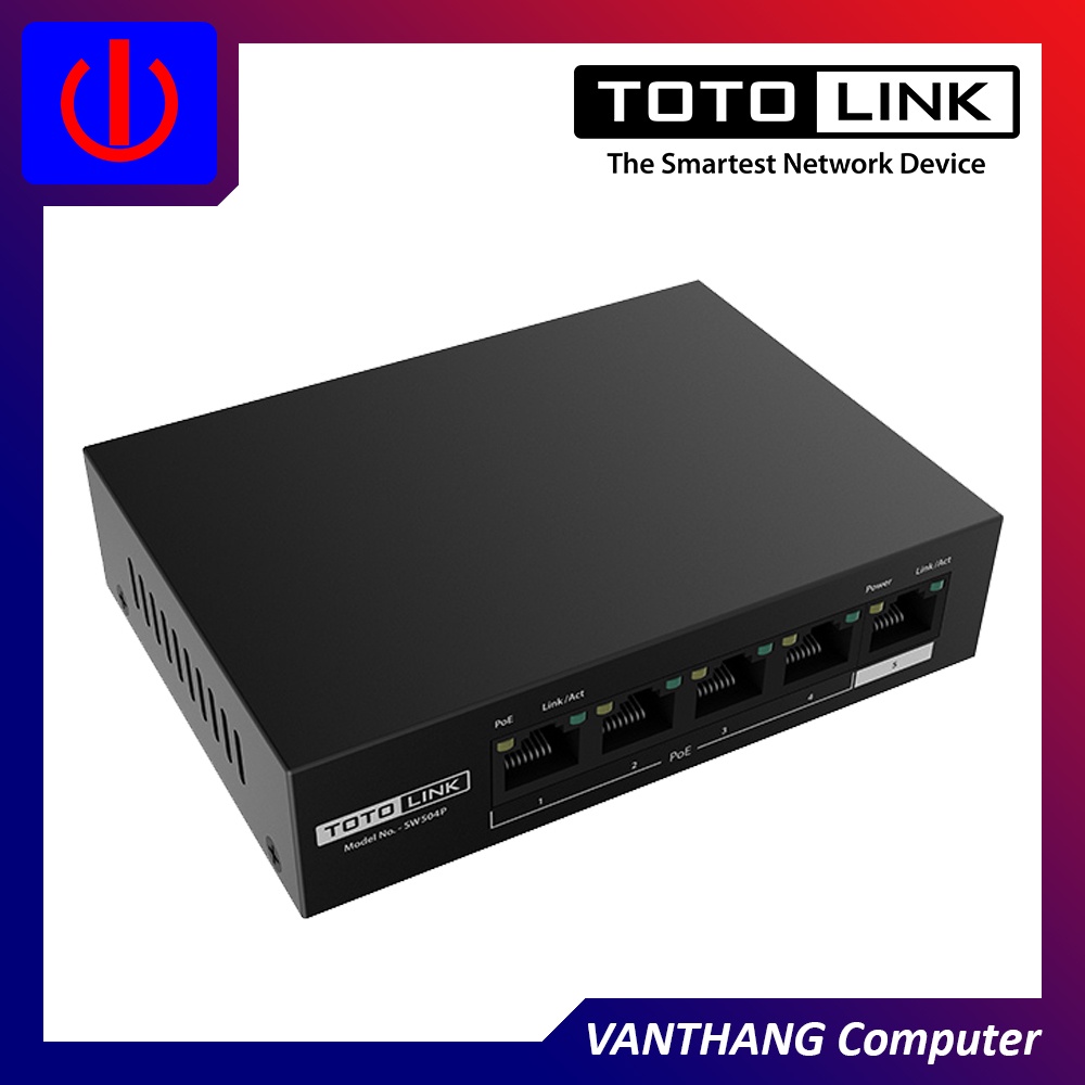 POE Switch Totolink SW504P Chính hãng