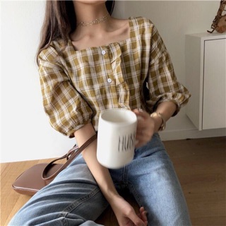 Áo kẻ trẻ trung mã 159