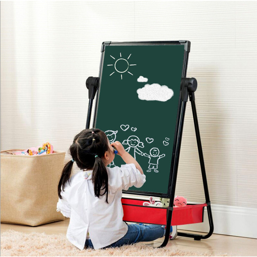 Bảng tập vẽ Flipchart 2 mặt cho bé xoay 360 độ có từ tính