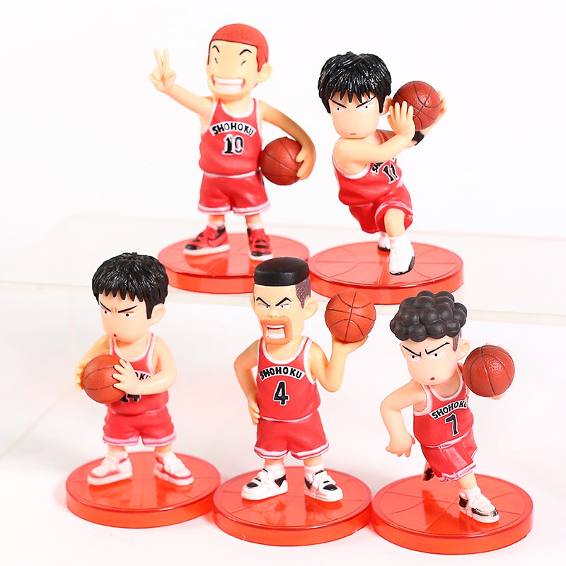 COMBO 5 NHÂN VẬT mô hình Slam Dunk đội bóng rổ honoko sakugari chibi figure anime slam dunk cao thủ bóng rổ