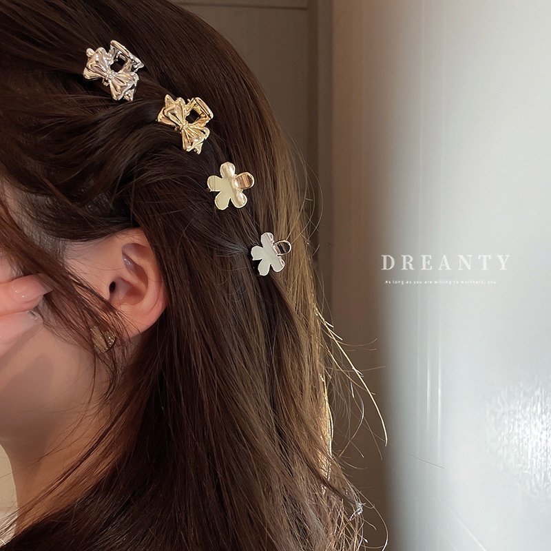 Hàn Quốc đơn giản và nhỏ nơ kẹp tóc kẹp tóc cô gái kẹp bên thời trang phụ kiện tóc phù hợp kẹp tóc hàn quốc