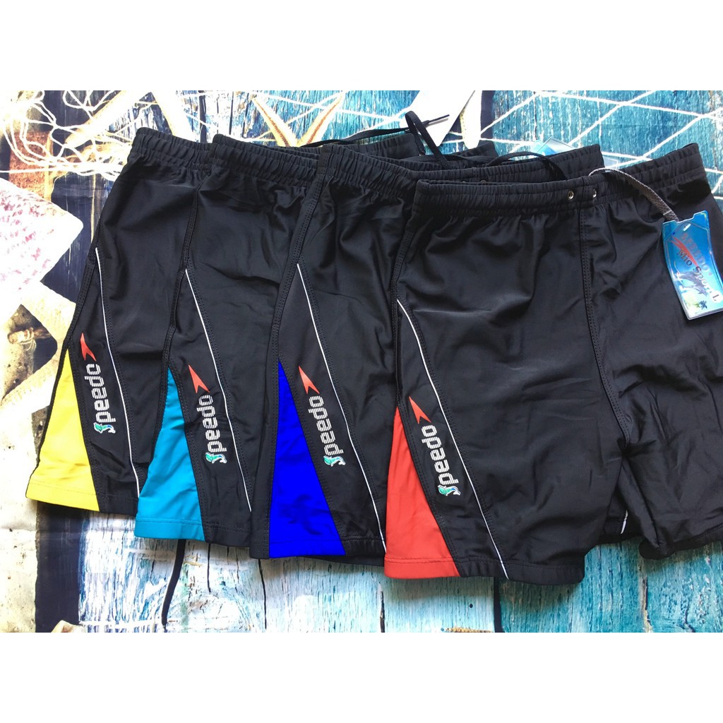 Quần bơi nam cỡ dài 881 đen phối đỏ | BigBuy360 - bigbuy360.vn