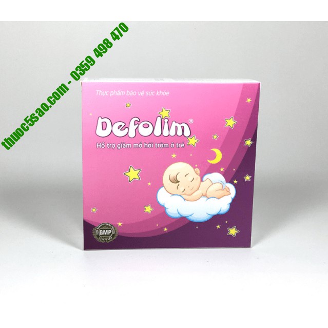 Defolim hỗ trợ giảm chứng mồ hôi trộm Hộp 30 ống 10ml