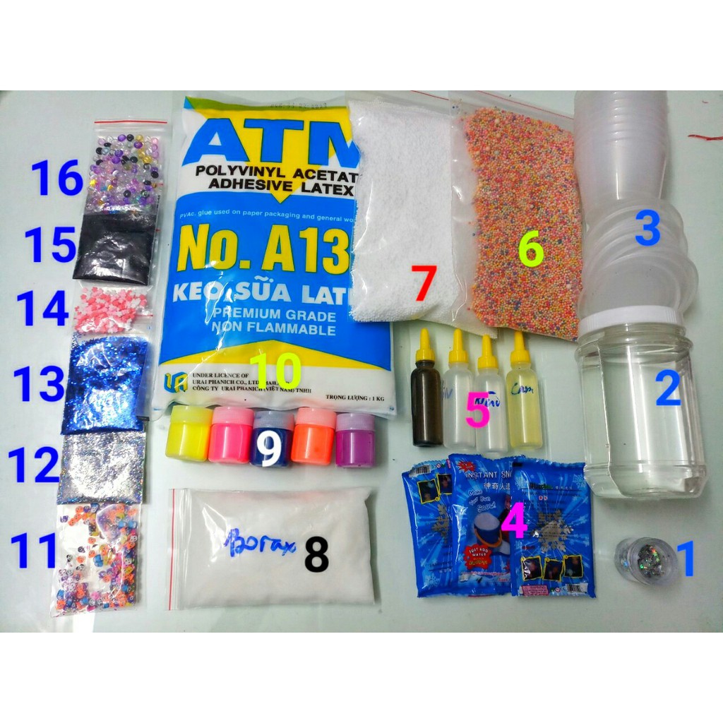 Combo/Bộ Kit Bắt Đầu Làm Slime - Starter Slime Kit