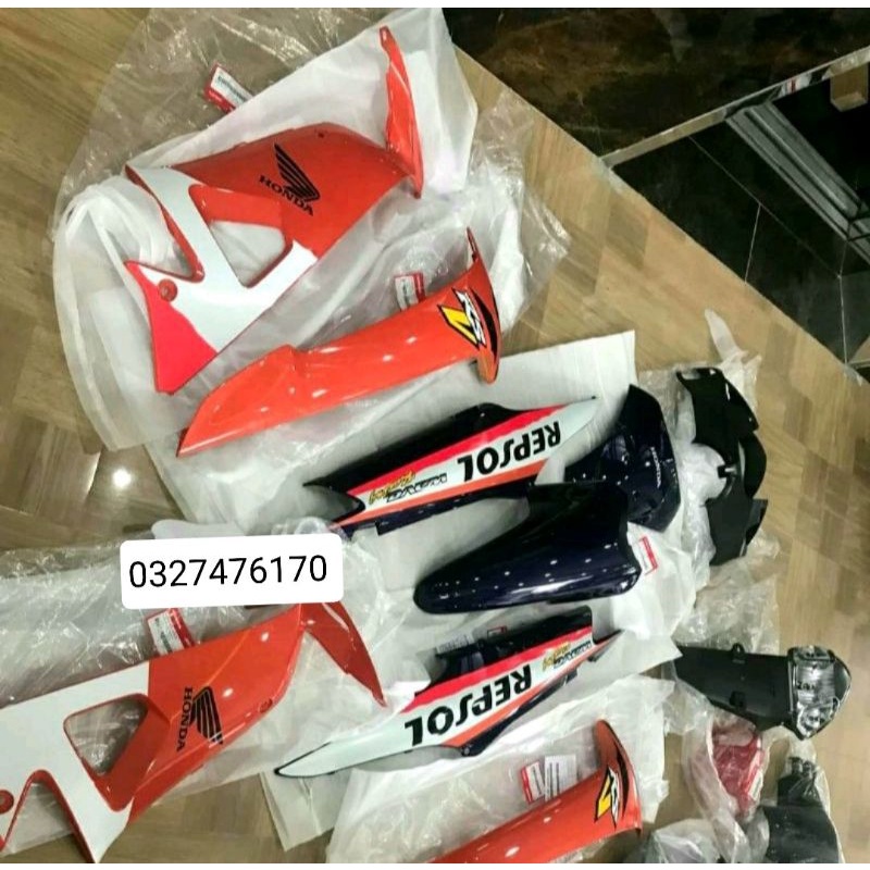 Bộ nhựa dàn áo xe WAVE RS cam zin honda luôn tem repsol