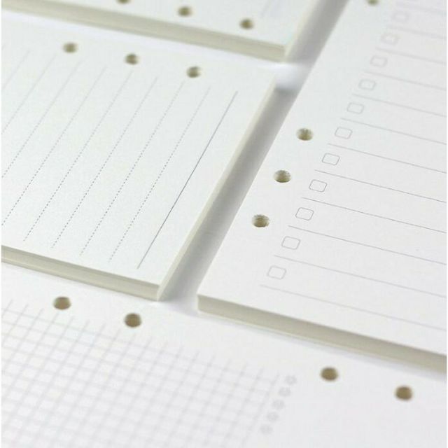 Ruột sổ còng 6 lỗ Basic A5 -A6 -A7 phụ kiện làm sổ planner, bullet journal, Bukavn