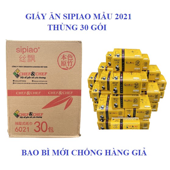 [ 100% CHÍNH HÃNG] THÙNG 30 GÓI GIẤY ĂN GẤU TRÚC SIPIAO 6021 VÀ 6064 MẪU CÔ GÁI NỘI ĐỊA TRUNG