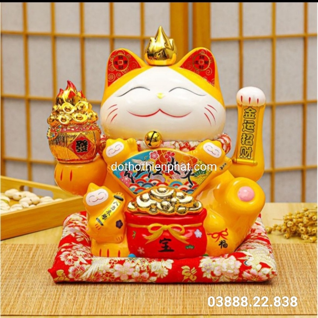 Mèo thần tài 12in cao 30cm giá sỉ Lh 0388822838
