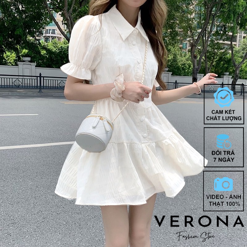 Váy Babydoll Dáng Xòe Tay Bồng Cách Điệu HOT 2022