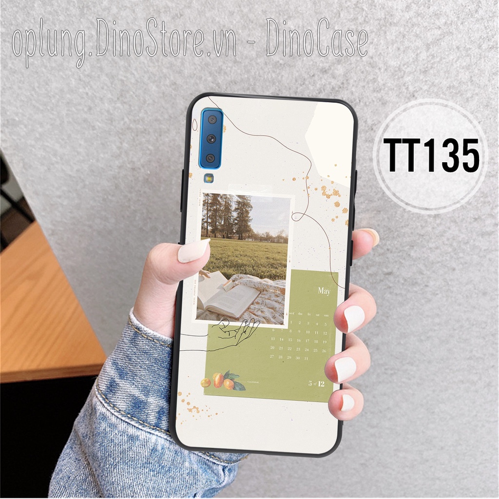 Ốp Samsung A7 2018 / A9 2018 / A50 / A70 - Ốp lưng viền dẻo bảo vệ camera chống bám bẩn phong cách vintage nhẹ nhàng.