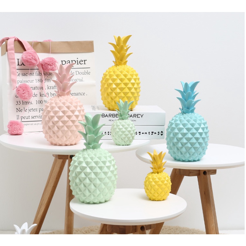 Tượng trang trí hình trái thơm siêu xinh có thể làm ống heo, quà tặng hoặc trưng bày.