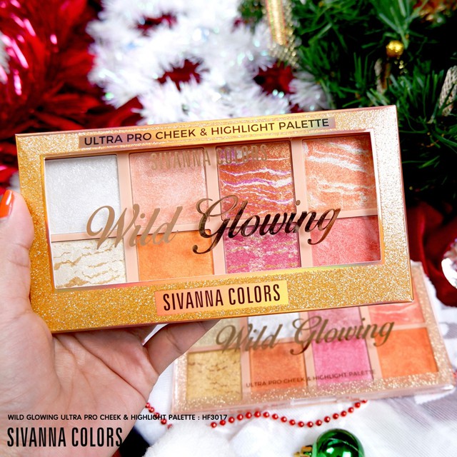 Phấn Má Hồng Và Bắt Sáng Sivanna Colors Wild Glowing Ultra Pro Cheek & Highlight Palette