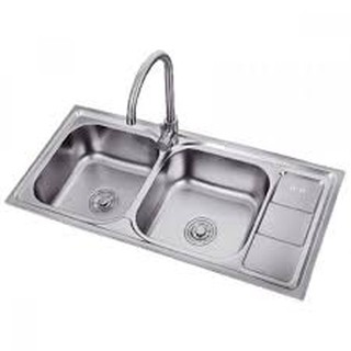 Chậu rửa chén 2 hộc có cánh inox tiện lợi để vật dụng cần thiết tiện lợi I10