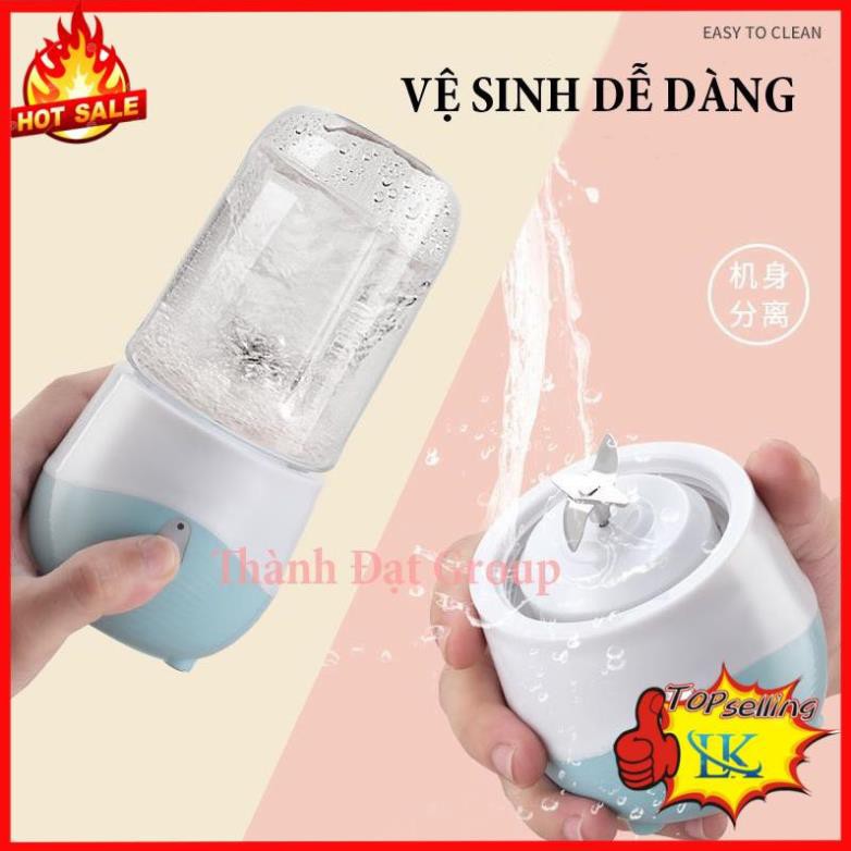 Máy xay sinh tố mini cầm tay, máy xay hoa quả trái cây sạc pin (bảo hành 6 tháng)