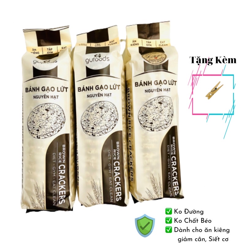 Bánh ăn kiêng gạo lứt yến mạch hafood, hỗ trợ giảm cân, siết cơ, tập gym, mix 3 vị | BigBuy360 - bigbuy360.vn