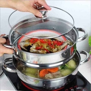 Nồi hấp 2 tầng inoxx cực đẹp