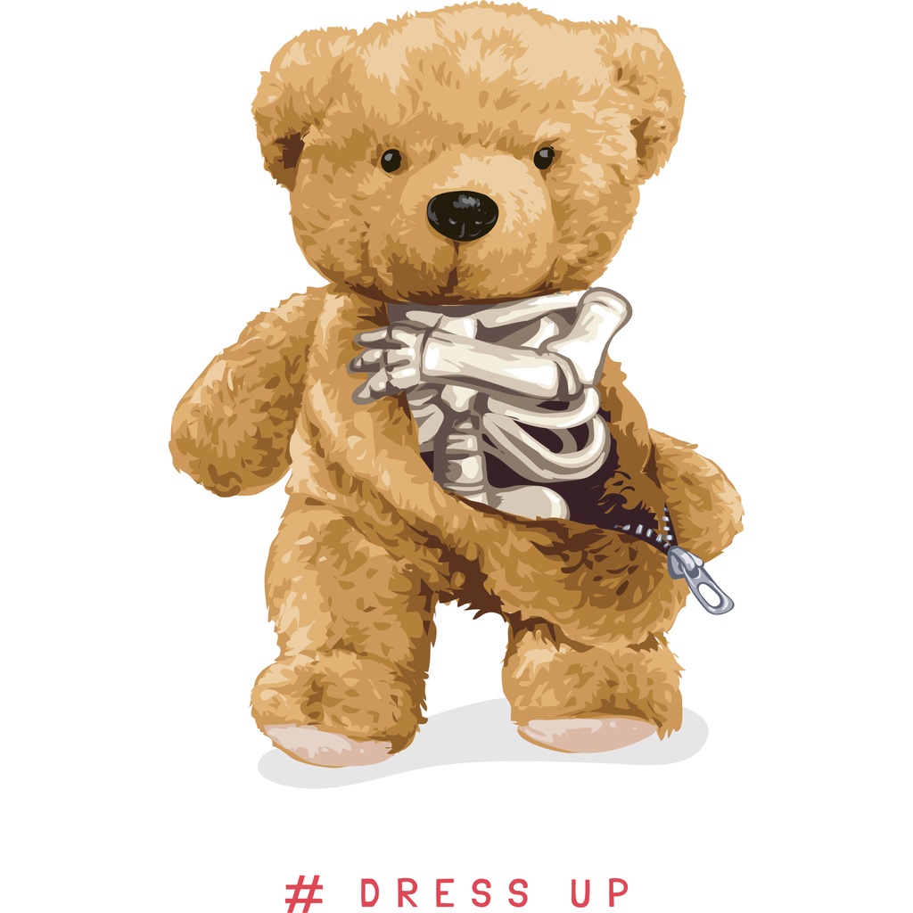 - Hình Gấu Teddy TD18 in bằng bàn ủi, bàn là