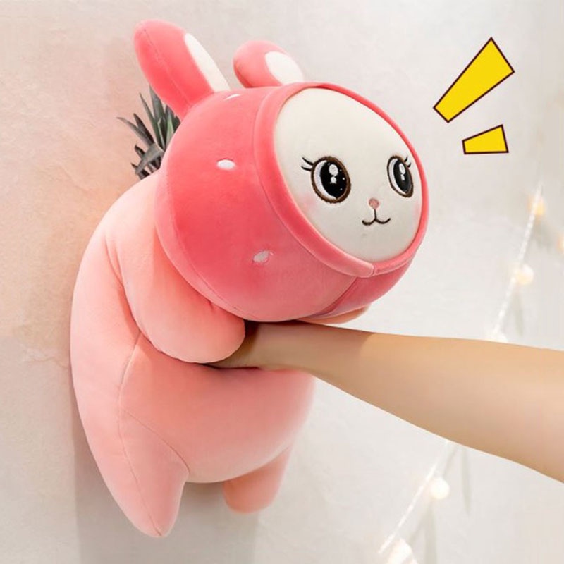 Gấu bông thỏ nằm siêu cute đáng yêu , thỏ hồng đồ chơi cho bé kich thước 40 cm - SANBEO.VN