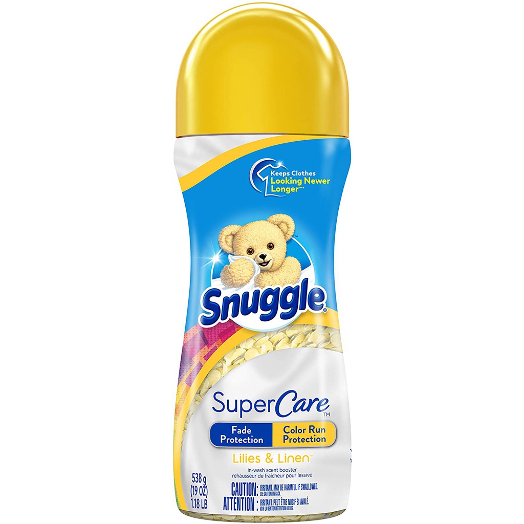 Hạt thơm &amp; giữ màu cho áo quần Snuggle SuperCare in-Wash Scent Booster Lilies and Linen 538g (Mỹ)