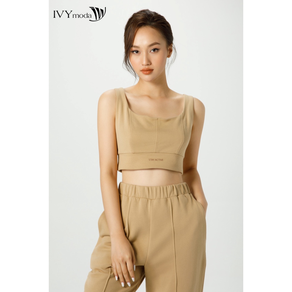 Áo croptop nữ Stay Active gấu bo IVY moda MS 15B8996