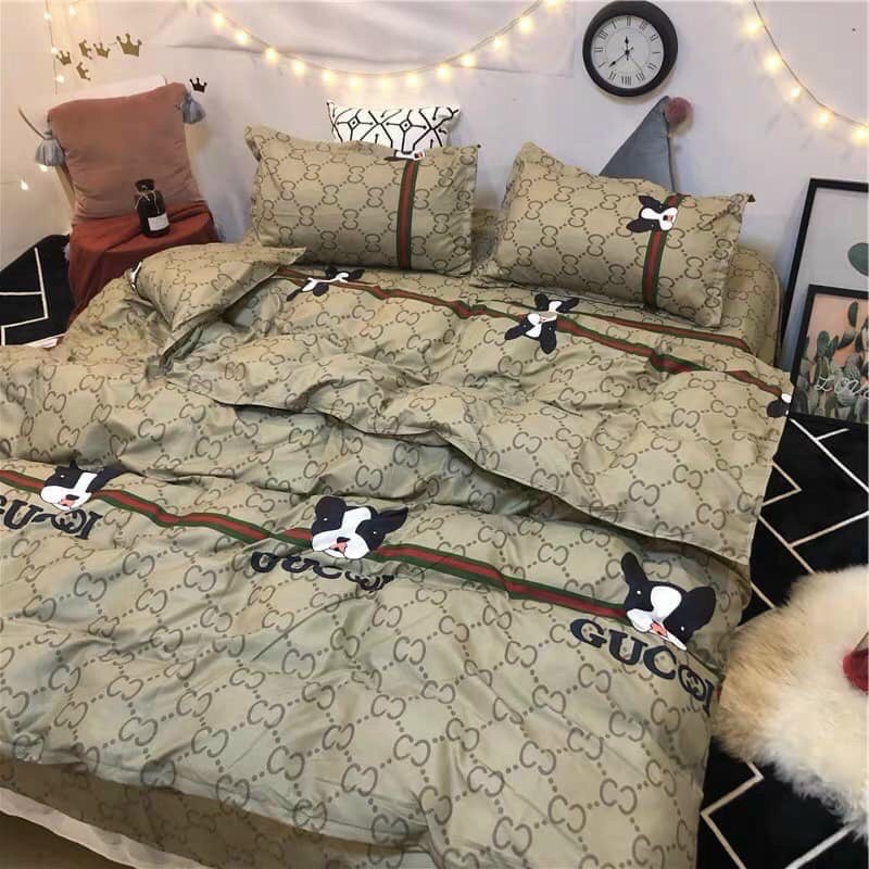 Bộ chăn ga gối poly cotton HQ Thương hiệu sang chảnh cao cấp nhập khẩu - Bo chun ga miễn phí