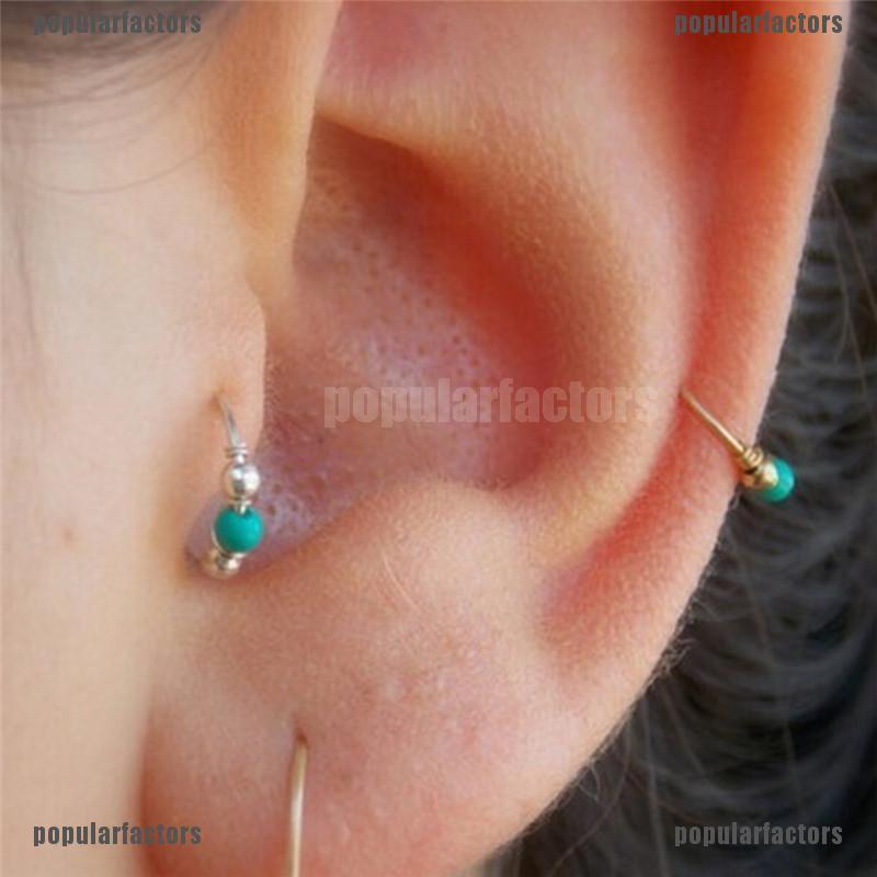 Khuyên Mũi Thép Không Gỉ Đính Ngọc Trai Cá Tính