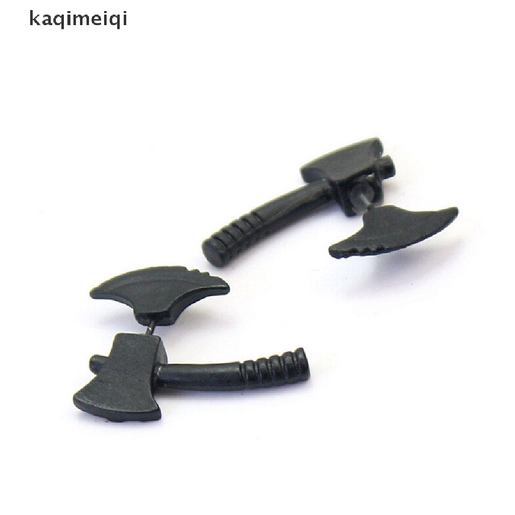 [KAQ] 1pc Punk 3D Stereoscopic Black Ax Impalement Men and Women Ear Stud Earring  GJL