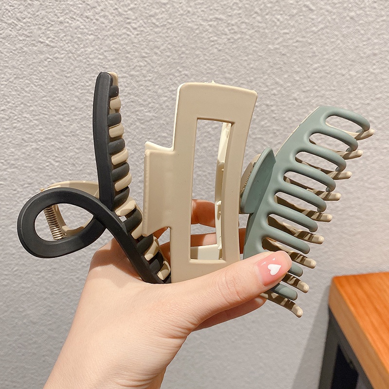 Kẹp Tóc Càng Cua Bằng Acrylic Hai Màu Sắc