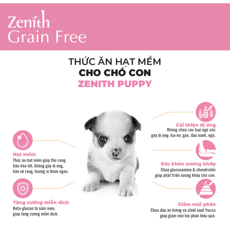 Thức Ăn Cho Chó Con Hạt Mềm Zenith Puppy - Miki Petshop