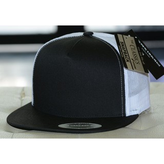 Mũ snapback lưới, nón snapback đen trắng 5 Panel Trucker ( Hình chụp thật )