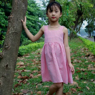 Váy kẻ caro 2 dây