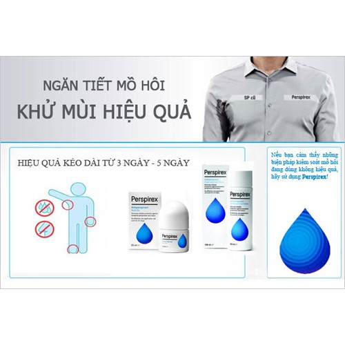 Lăn khử mùi Perspirex hỗ trợ hôi nách hiệu quả (20ml)