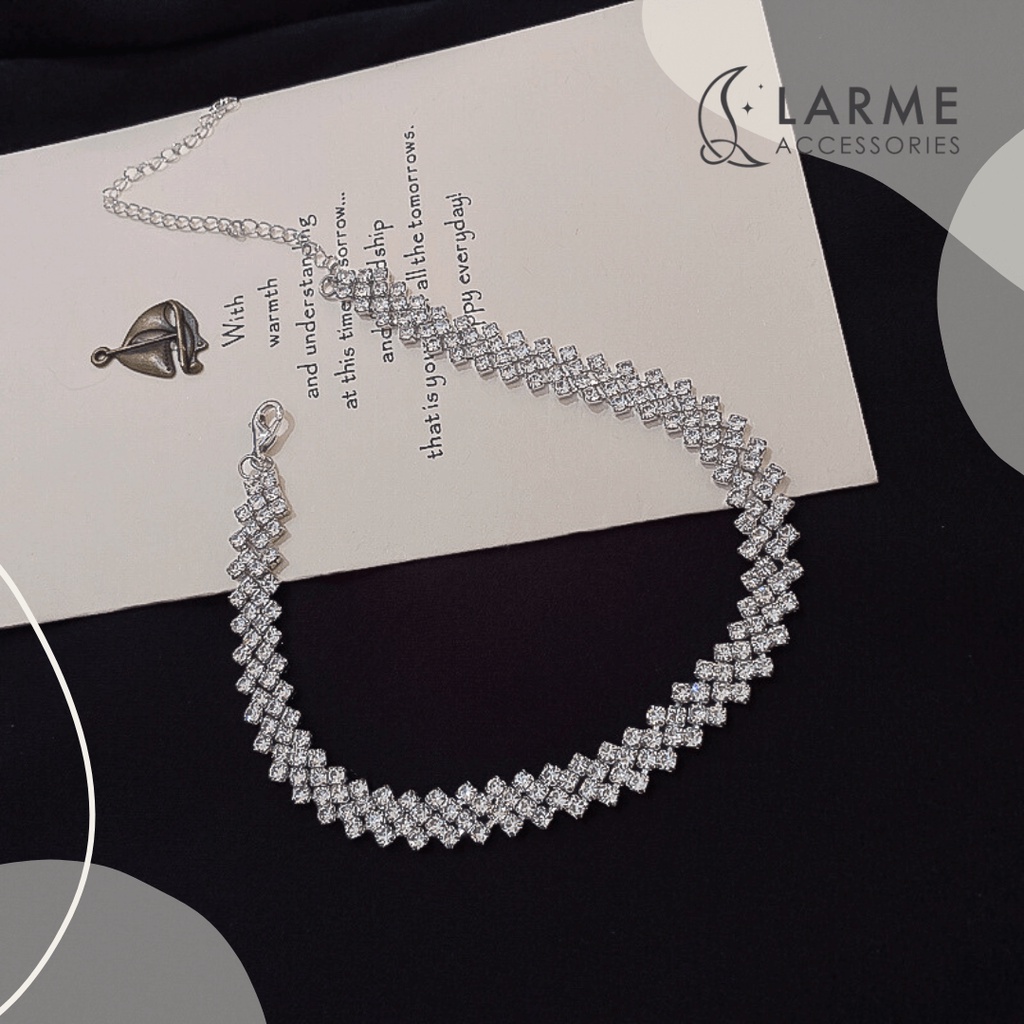 Choker nữ, dây chuyền nữ, choker đính đá dự tiệc, Vòng Cổ Đính Đá Larme accessories -DC0095