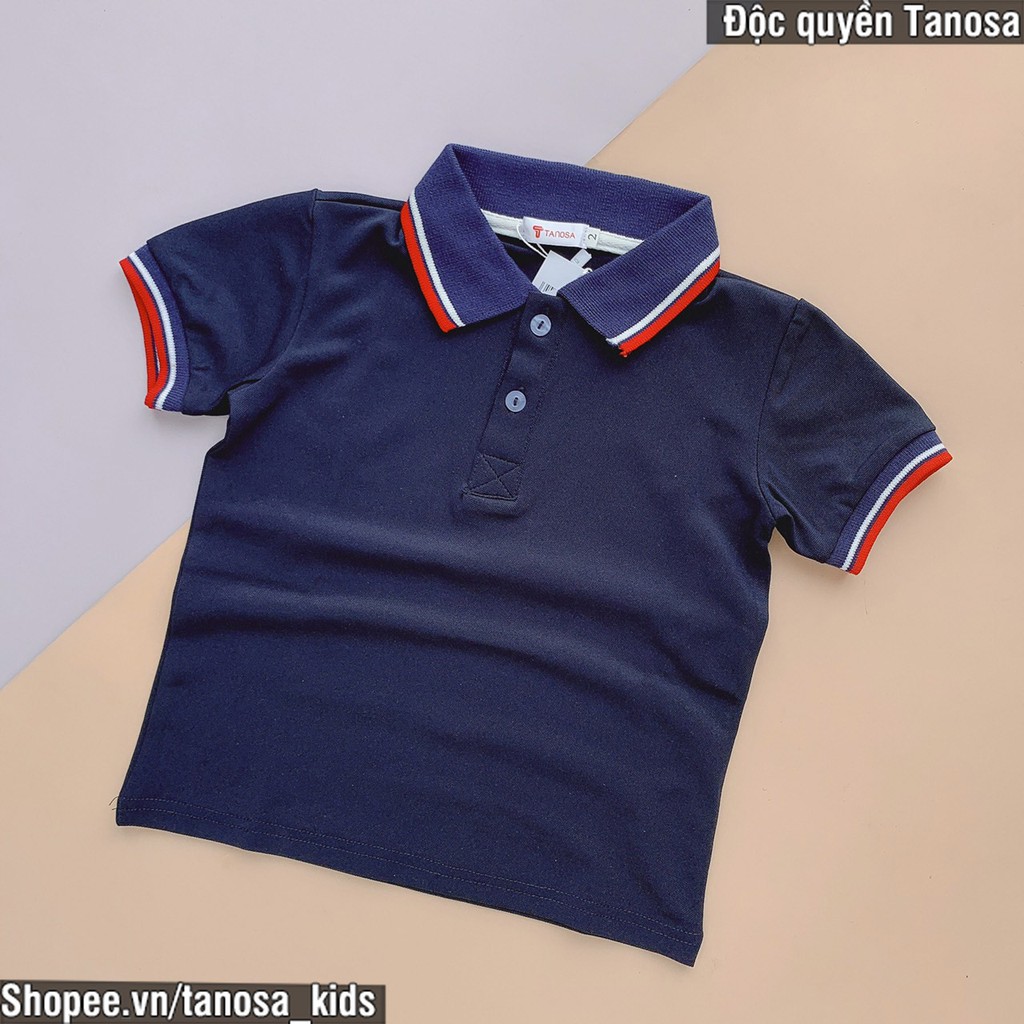 Áo Polo trơn cho bé trai Tanosa Kids 10-27kg – Aó Polo chính phẩm Tanosa Kids – >>> top1shop >>> shopee.vn
