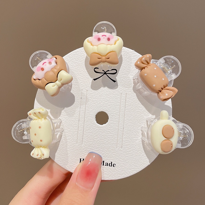 Kẹp Tóc Hình Hoạt Hình Nhiều Màu Sắc Dễ Thương Cho Bé Gái/phụ kiện tóc trẻ em/Kẹp tóc tròn mini nhiều màu