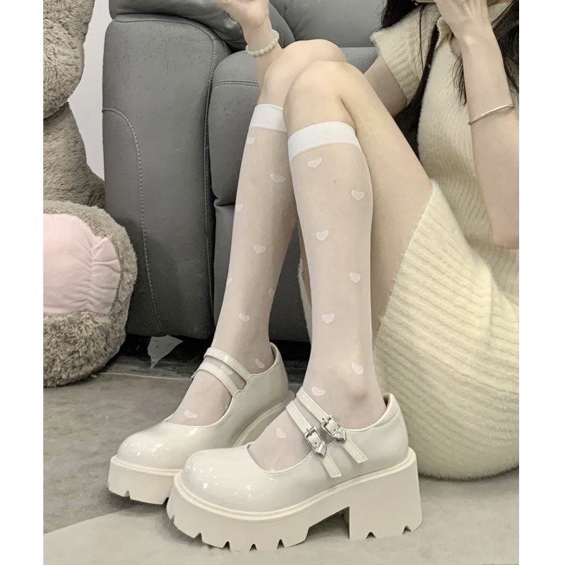 Giày Lolita Nữ phong cách Ulzzang mẫu mới hai quai khuy dự tiệc chuẩn hàng cao cấp