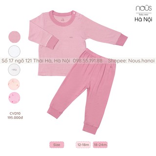 Bộ dài tay cúc vai petit Nous