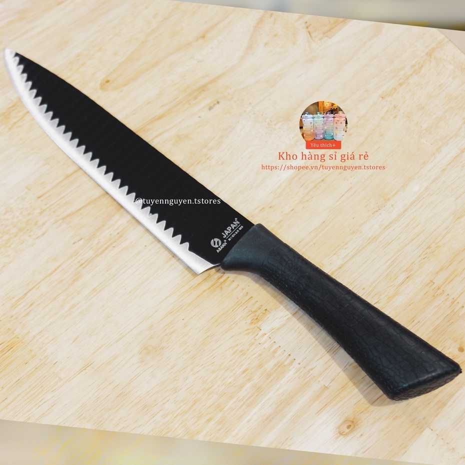 1chiếc Dao Thái Lưỡi Gợn Sóng Bằng Thép Không Gỉ Sang Trọng