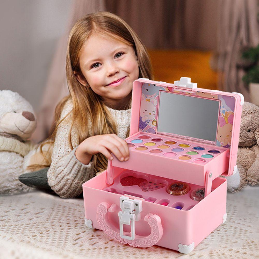 RAINBOW Bộ Dụng Cụ Trang Điểm Gồm Phấn Mắt + Son Môi + Cọ Trang Điểm Tiện Dụng
