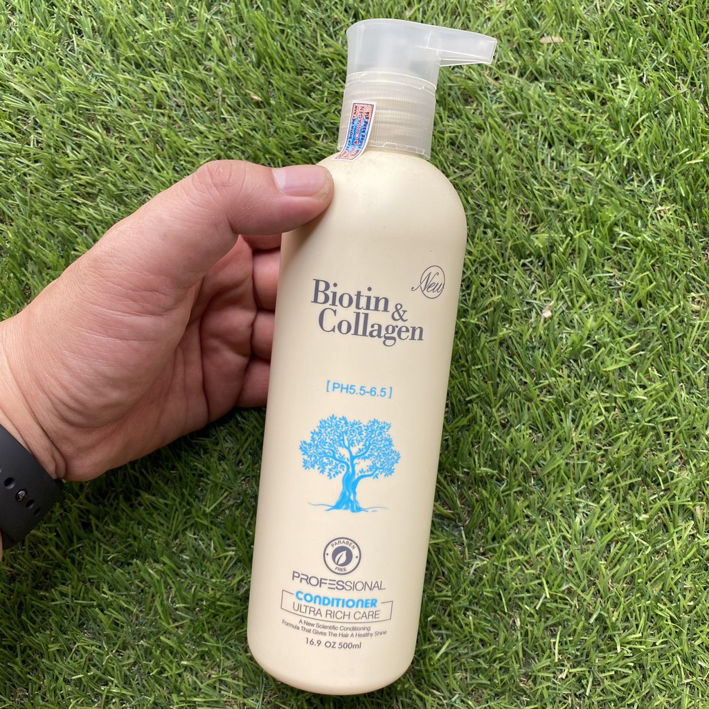 🇮🇹Biotin&Collagen🇮🇹 Dầu xả phục hồi, kích thích mọc tóc YuiluiM Biotin & Collagen Conditioner 500ml