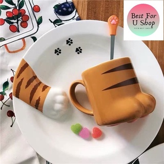 CỐC SỨ 3D HÌNH CHÂN MÈO SIÊU YÊU